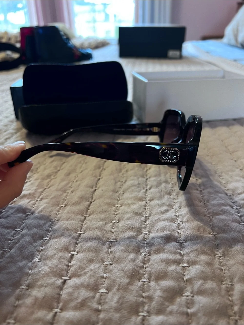 CHANEL Black Gradient Square Women’s Sunglasses